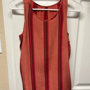 Striped Red Sleeveless Top